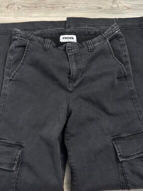 RSQ Washed Black Utility Cargo Pants